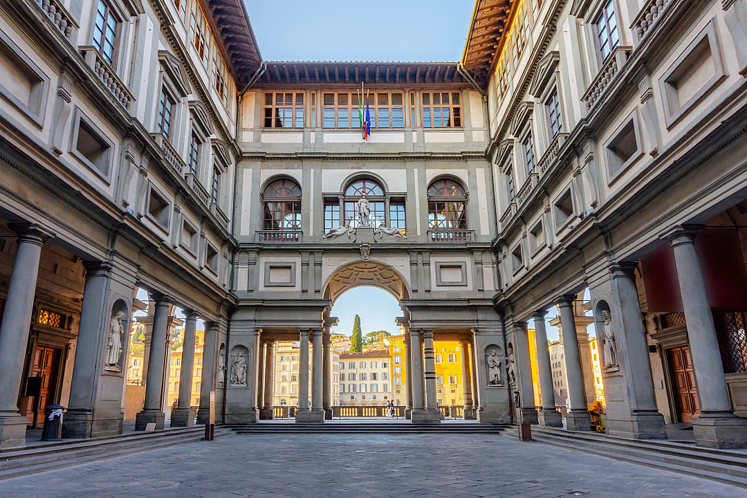 The Uffizi Gallery in Florence, Italy.