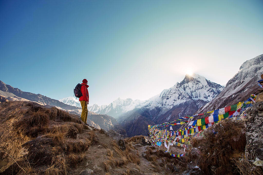 Annapurna mountains in Nepal.