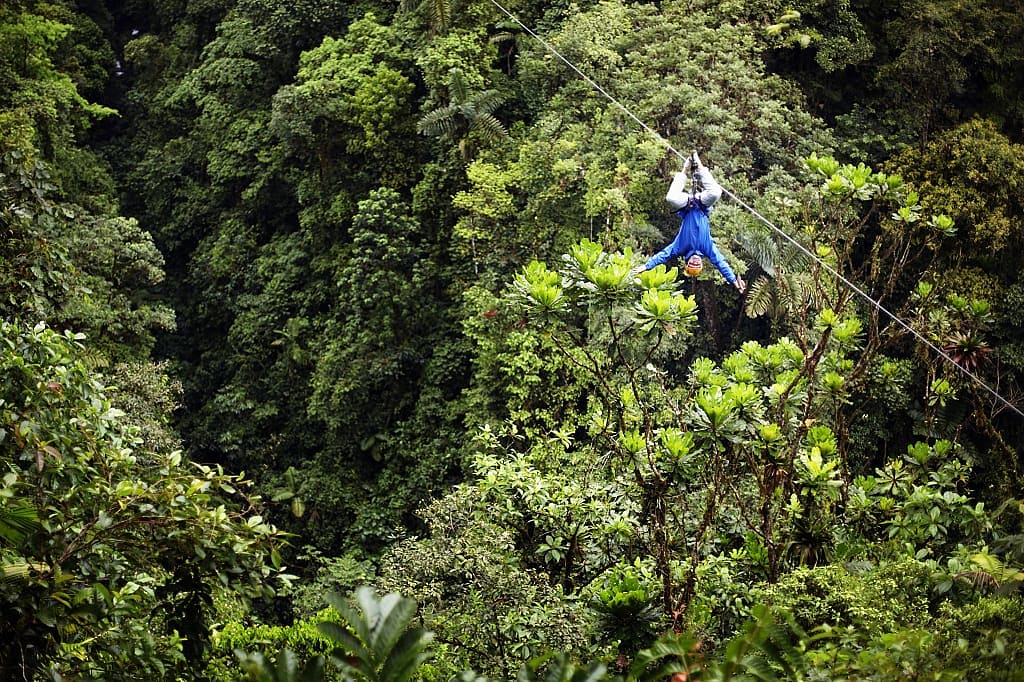 Zip lining in Costa Rica