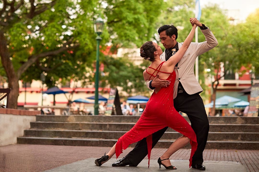 Tango dancers in San Telmo, Buenos Aires, Argentina.