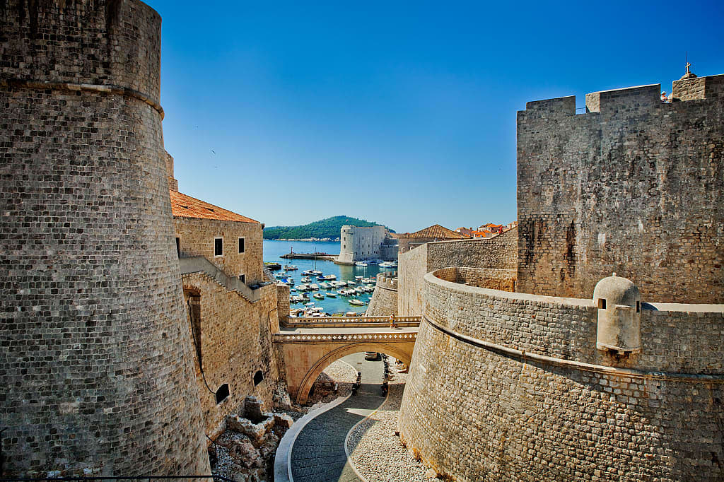 Old City walls in Dubrovnik, Croatia
