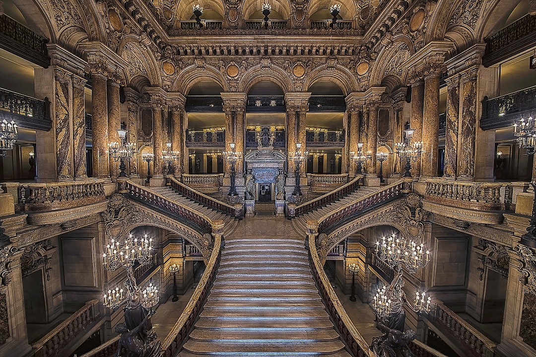 Paris Opera house interior in France