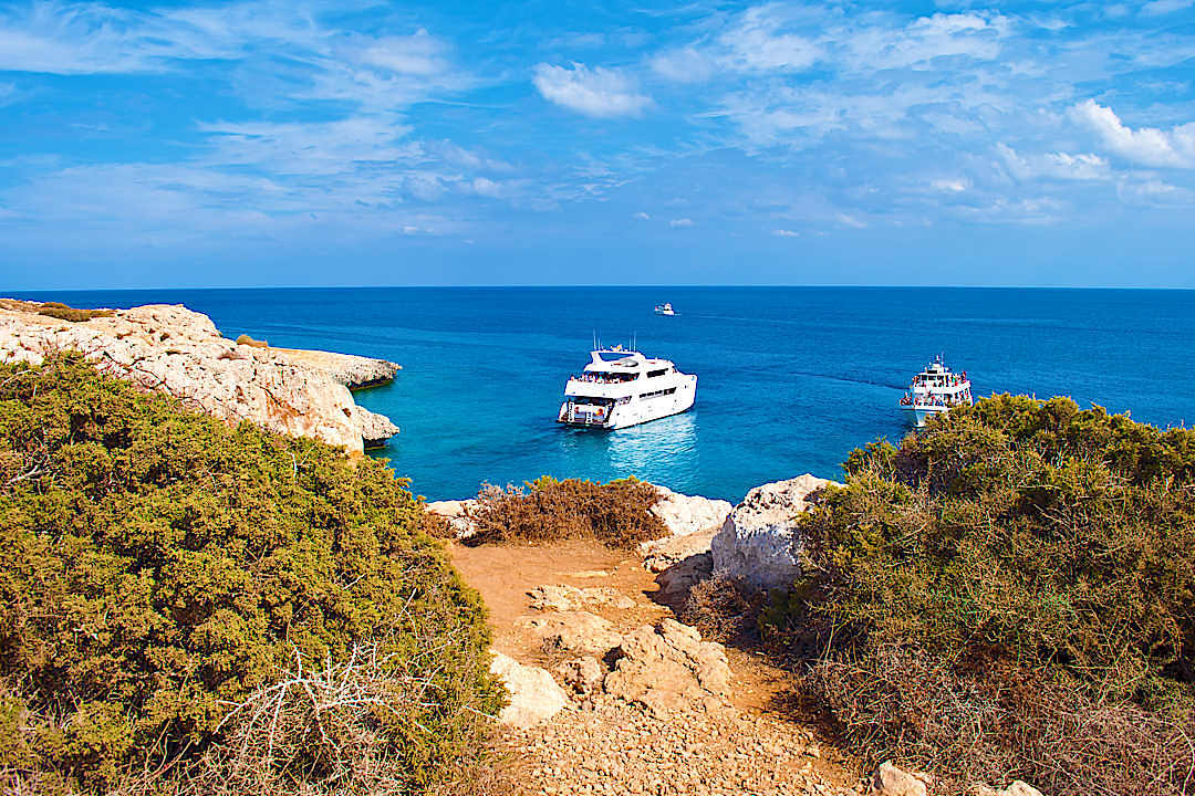 Yacht in Cyprus waters.