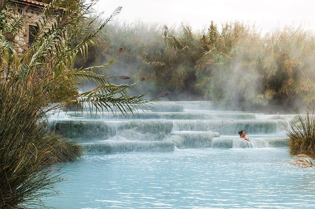 Saturnia thermal baths in Tuscany, Italy
