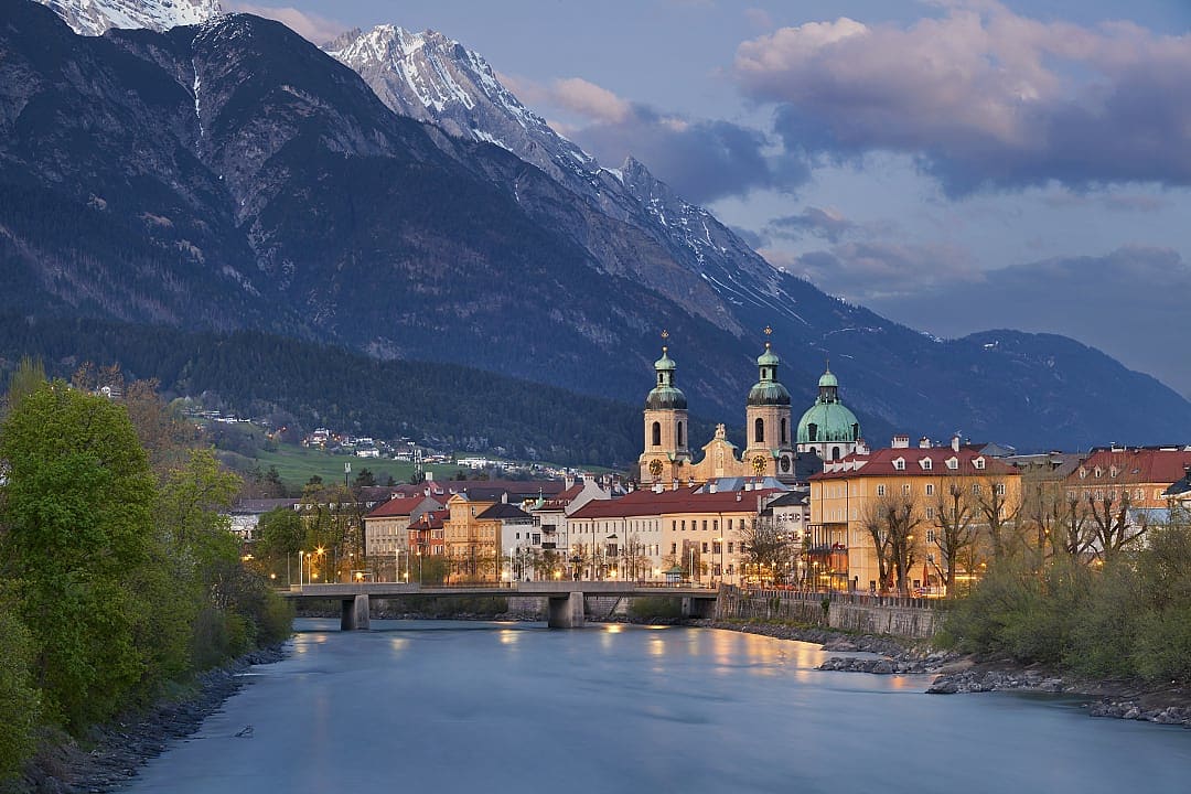 Innsbruck during twilight 