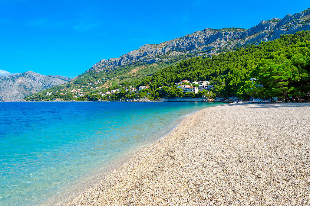Punta Rata Beach in Brela, Croatia