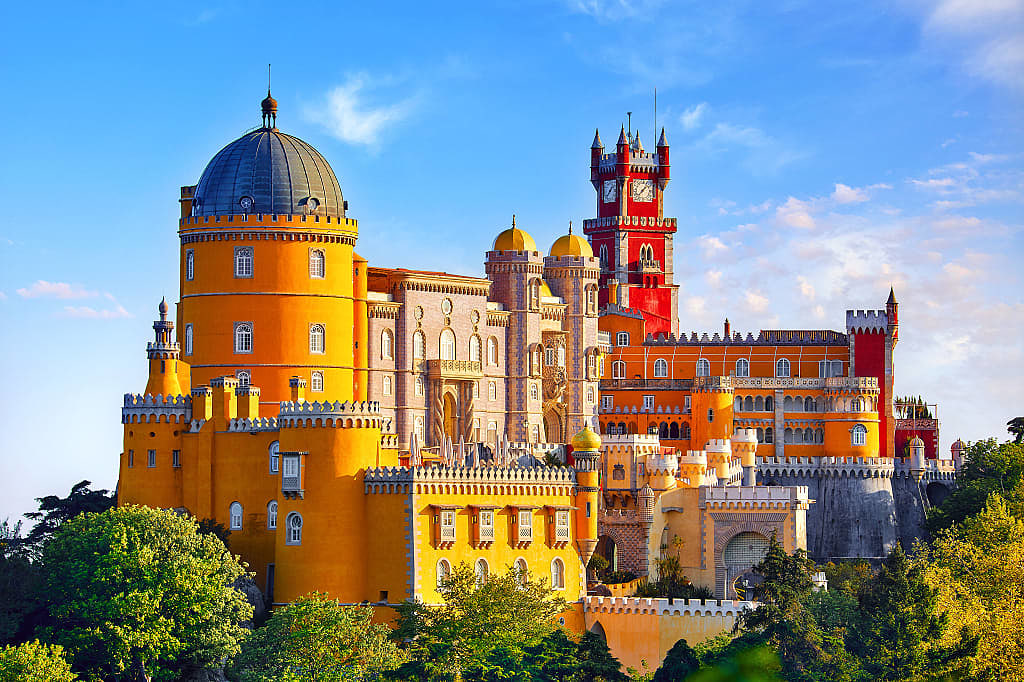 Colorful Pena National Palace, Sintra, Portugal