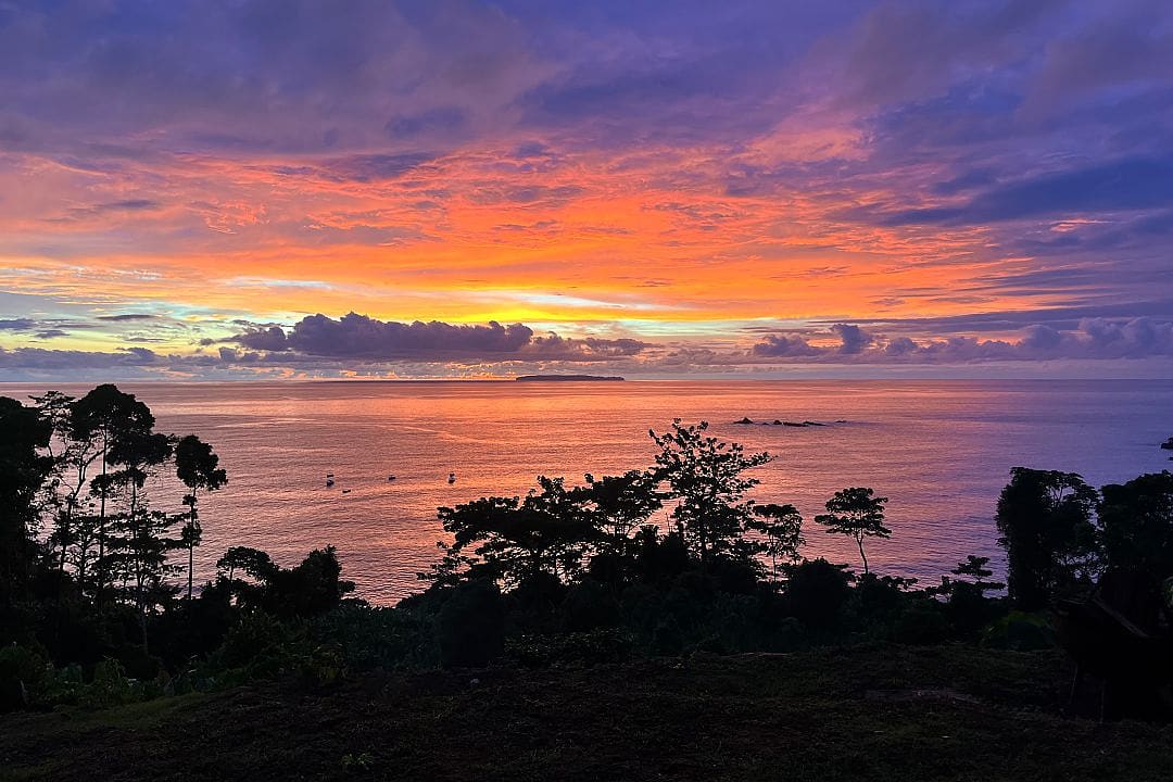 Scenic sunset view in Costa Rica