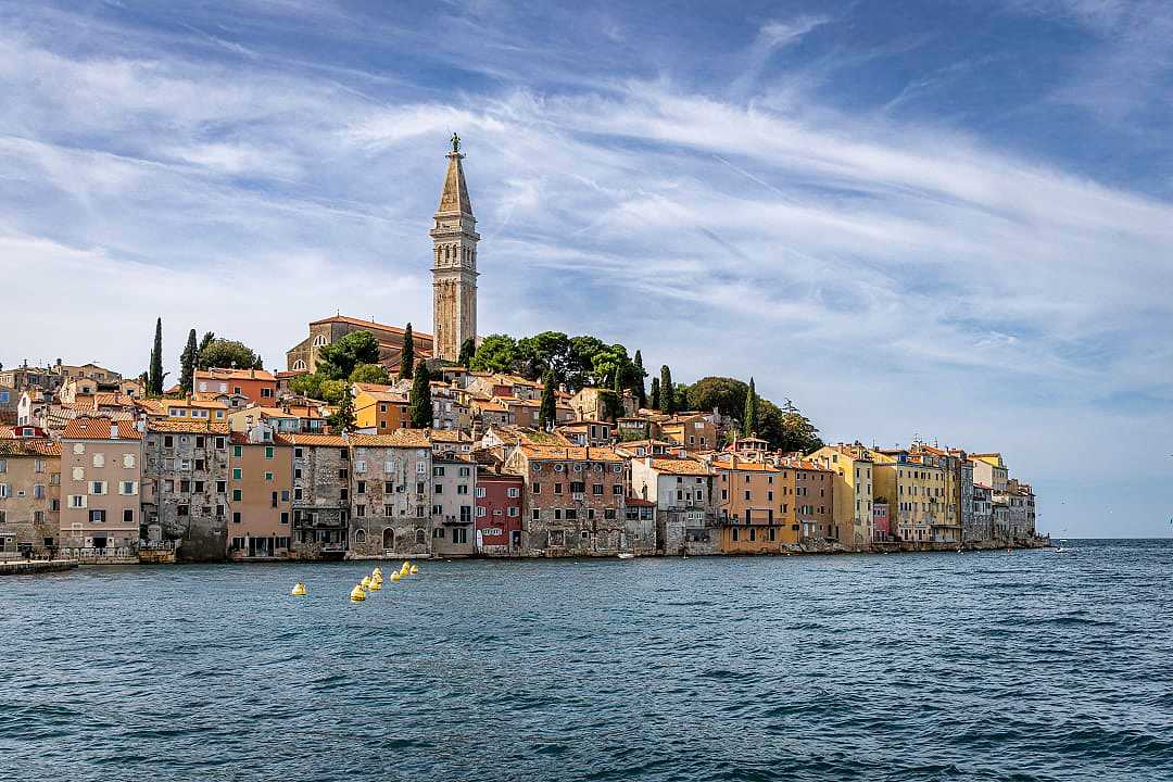 The harbor of Roving, Croatia.