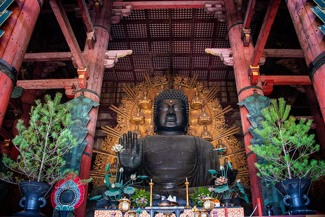 The Tōdai-ji temple in Nara, Japan