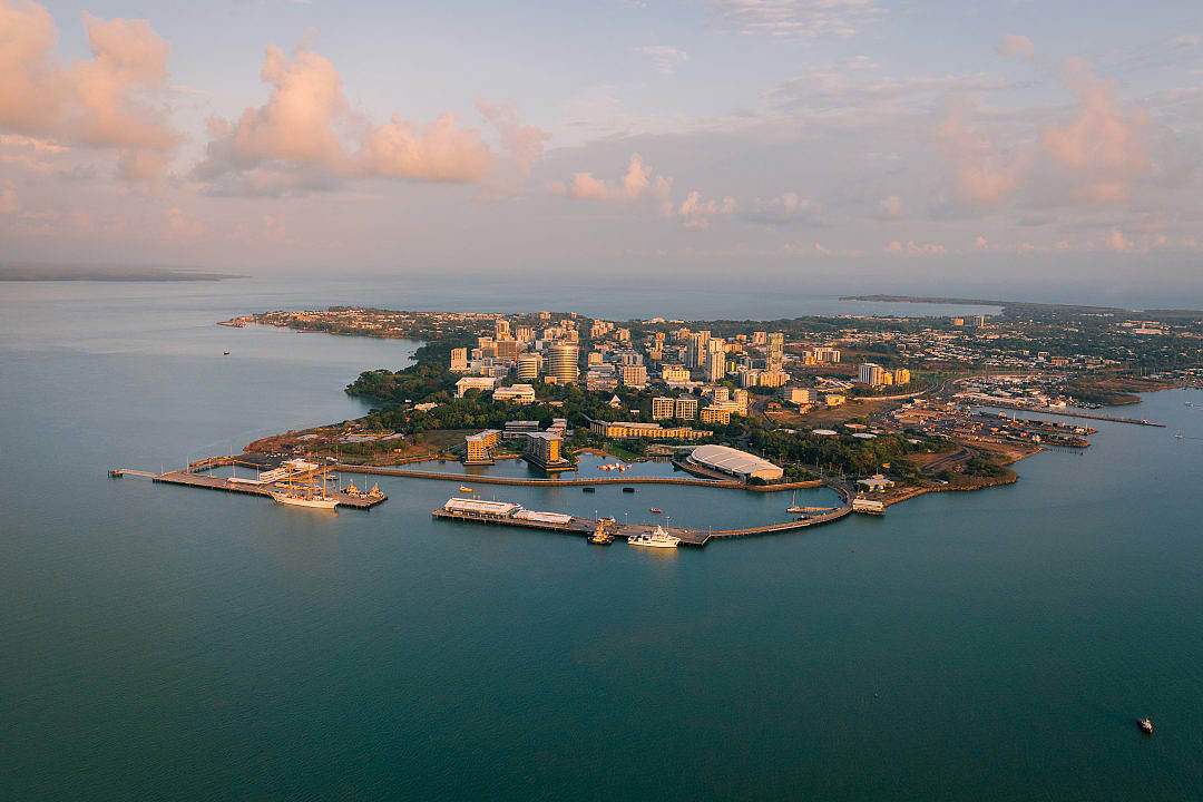 Aerial view of Darwin, Australia.