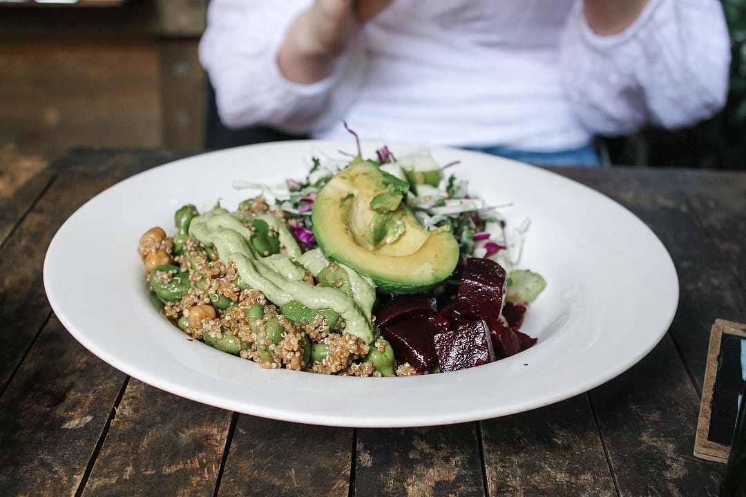 A vegan meal made by a chef in Australia.