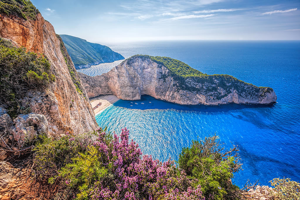 Navagio Beach on Zakynthos Island, Greece
