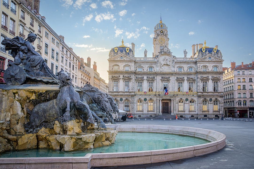 Bartholdi Fountain in Lyon, France