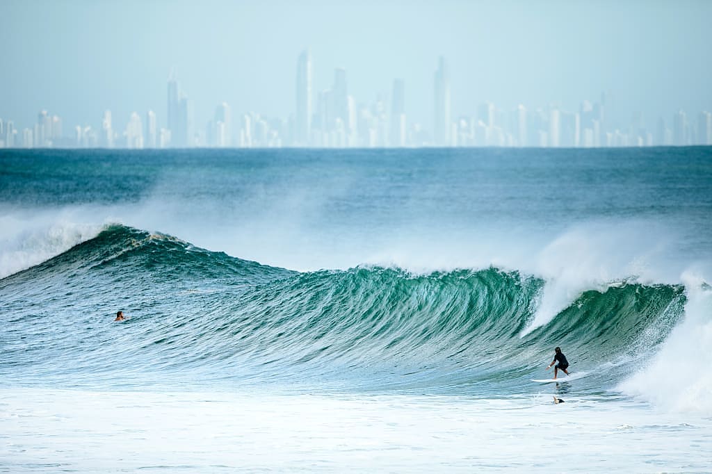 Surfing on the Gold Coast of Australia