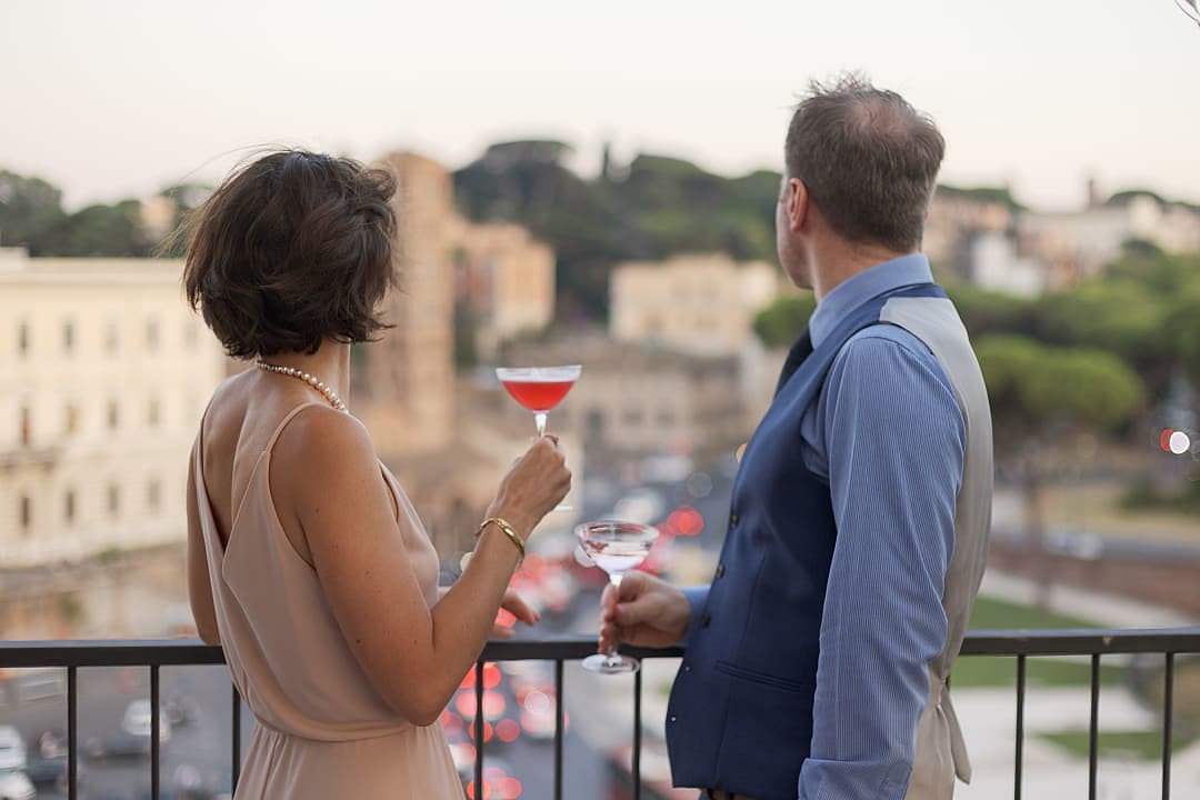 Couple in Rome, Italy.