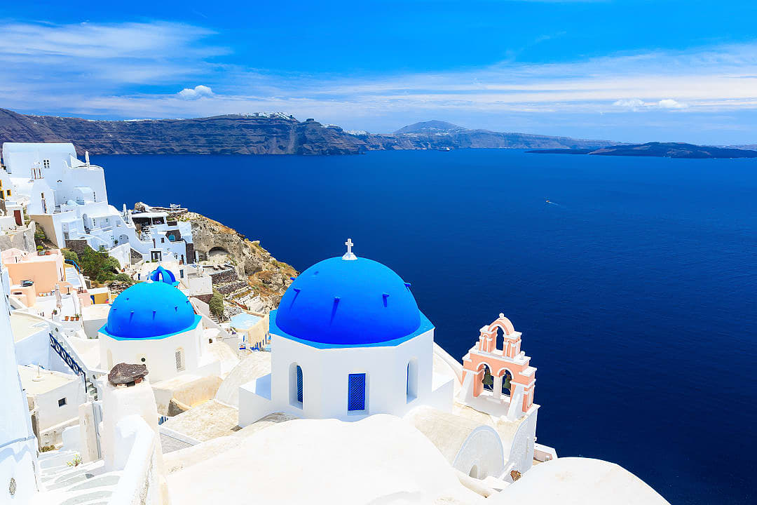 Village on Santorini Island in Greece