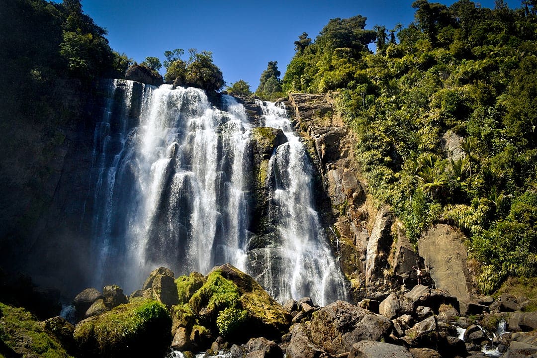 Marokopa Falls in Waitomo, New Zealand