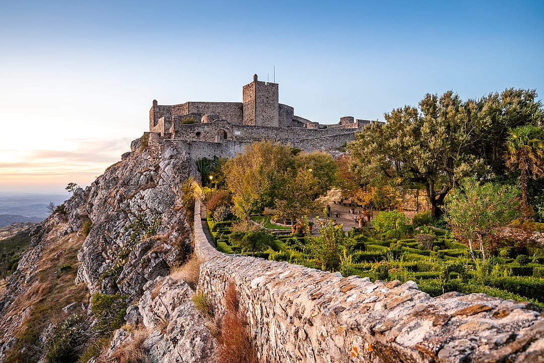 The medieval walled Marvão Castle in Portugal.