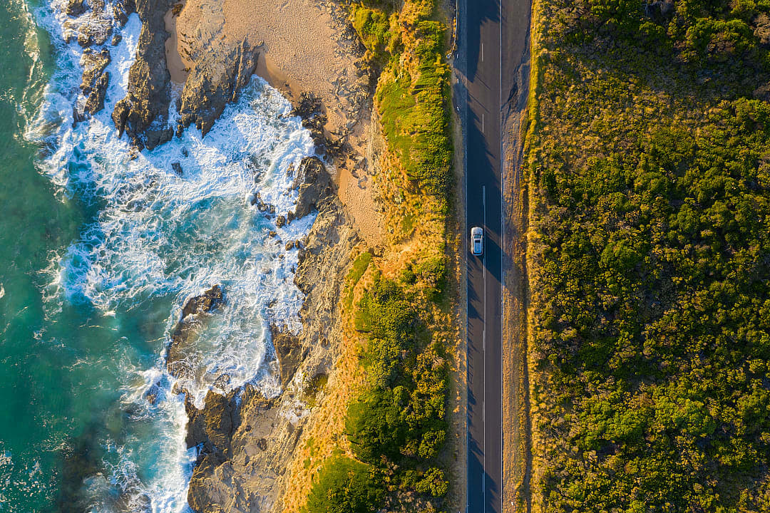 Bunurong coastal road in Gippsland