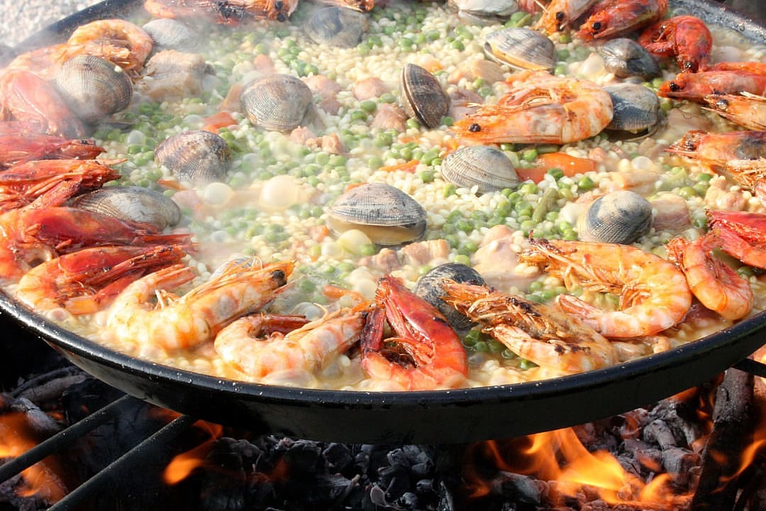 Traditional Paella Valenciana, Spain