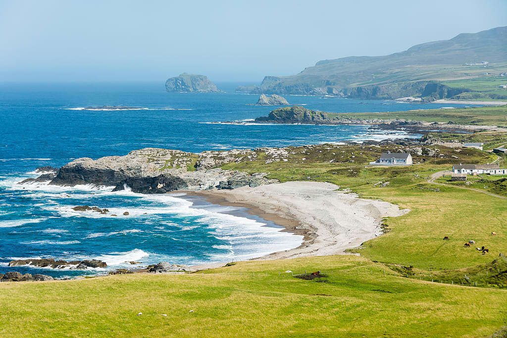 Marlin Head landscape in Donegal, Ireland
