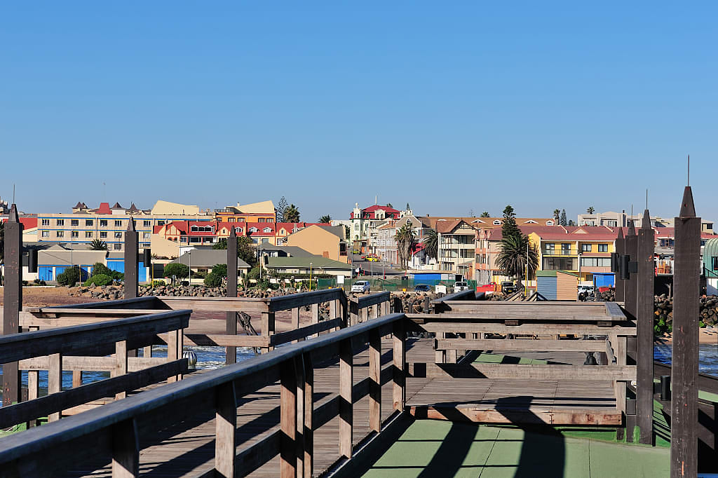 Old historic German pier, Swakopmund, Namibia, Africa