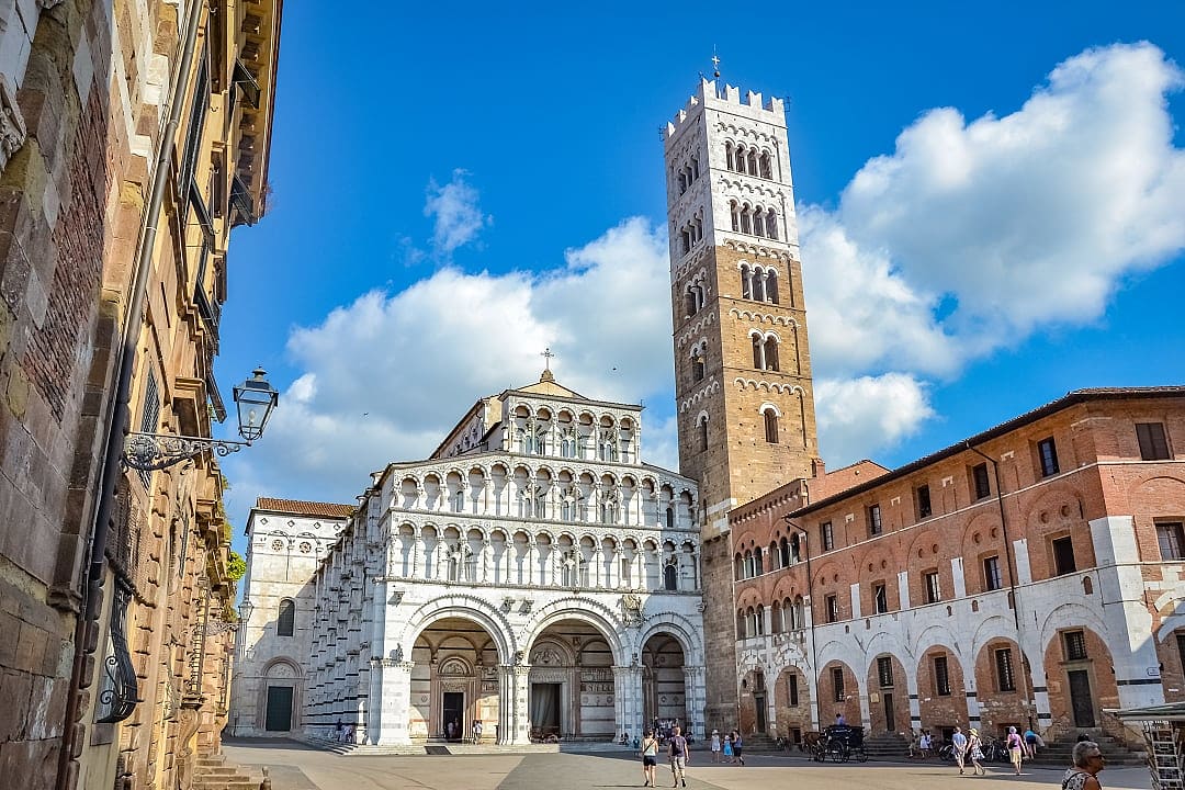 Lucca cathedral in Tuscany, Italy