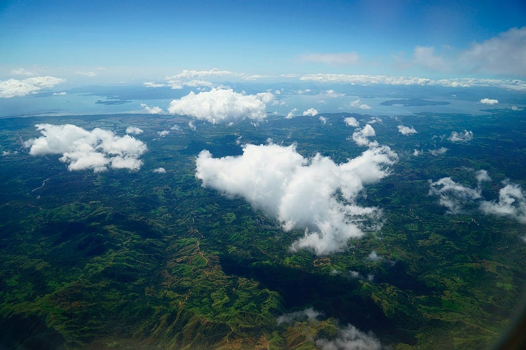 Airplane view of Costa Rica