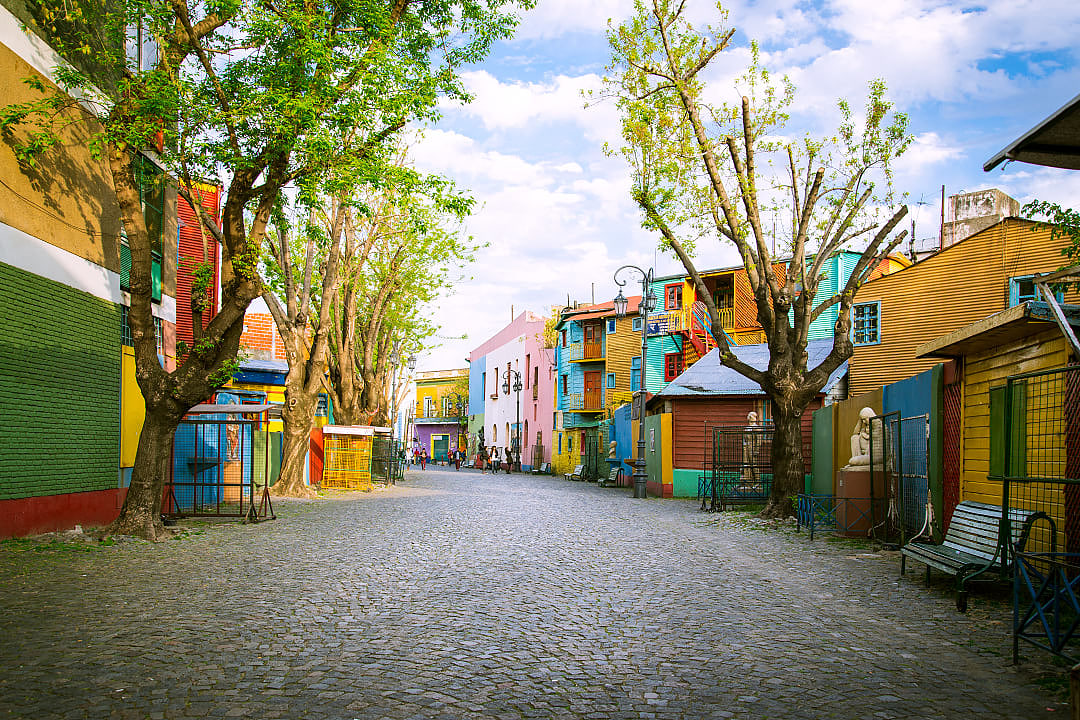 Colorful houses of La Boca area in Buenos Aires, Argentina