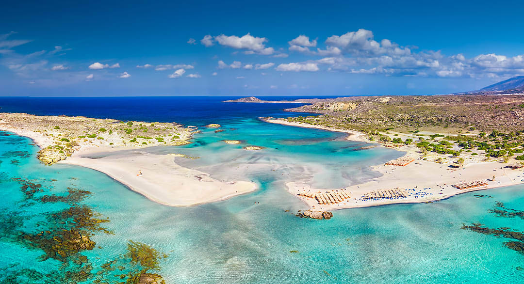Elafonissi Beach on the island of Crete, Greece