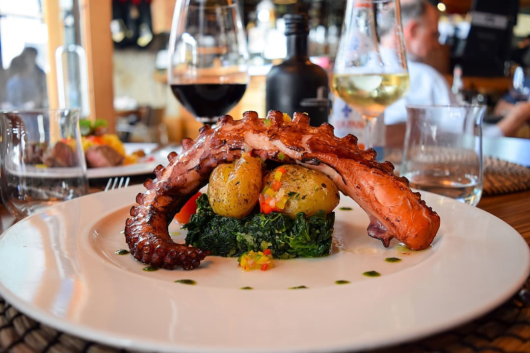 Grilled octopus, Porto, Portugal