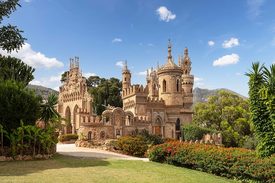 Colomares Monument Castle in Benalmadena, Spain