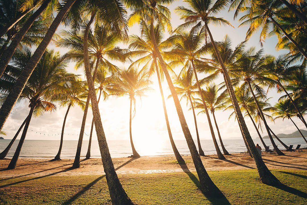 Tropical beach in Cairns, Australia