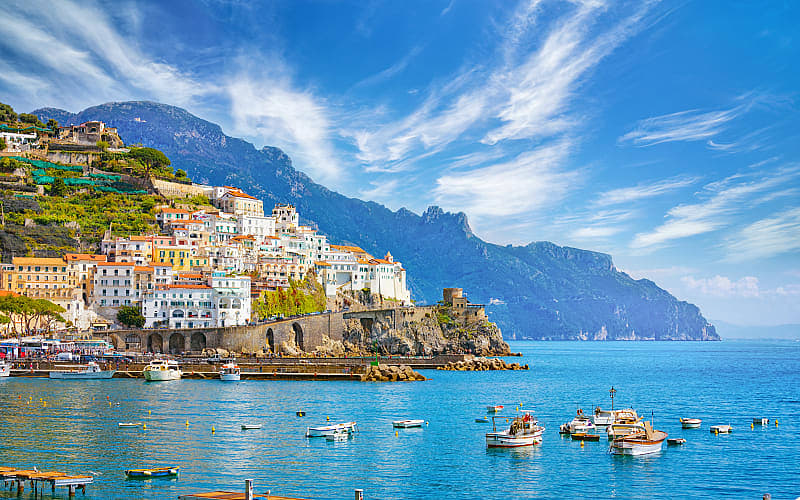 View of the Amalfi Coast.