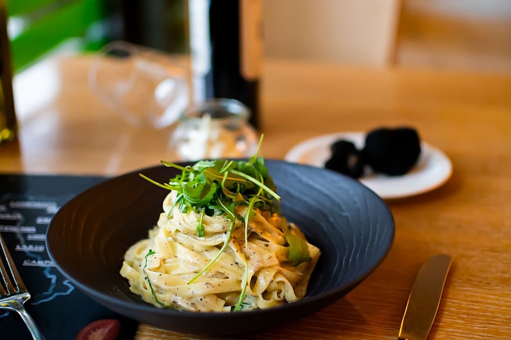 Tagliatelle with black truffle
