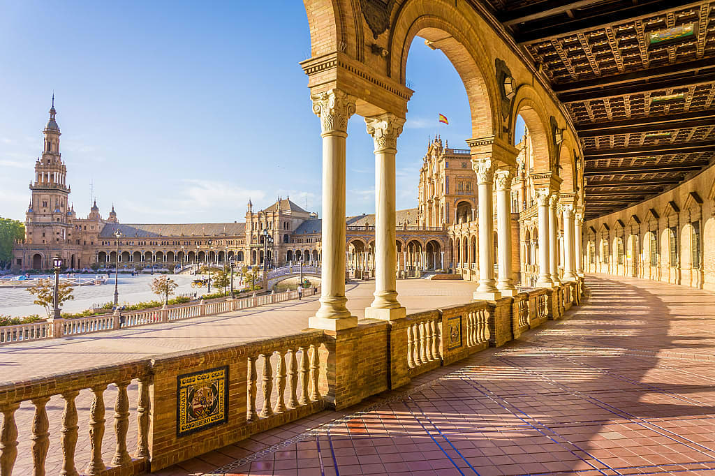 Plaza de España in Seville, Spain