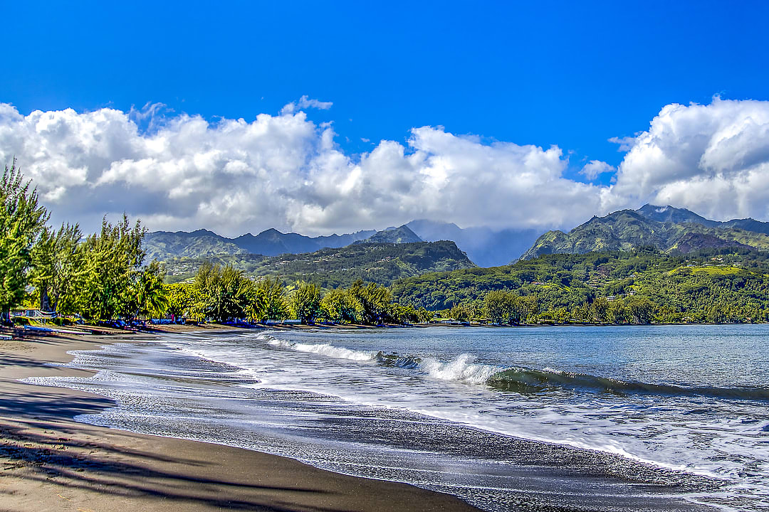 Beach in Tahiti.