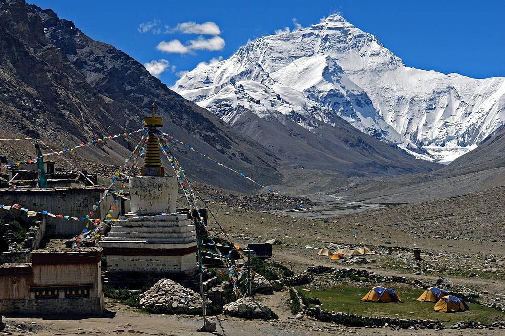 Everest North Face from the Rongbuk Monastery