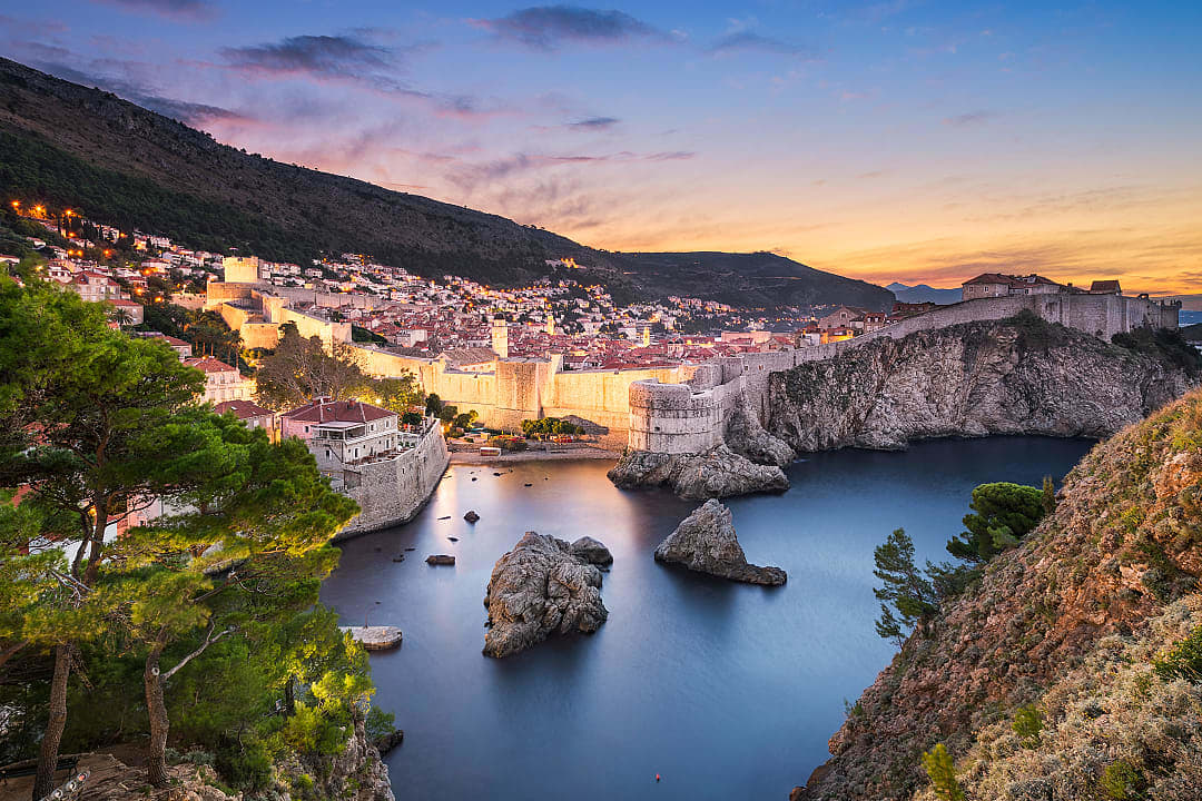 View of Walls of Dubrovnik in Croatia