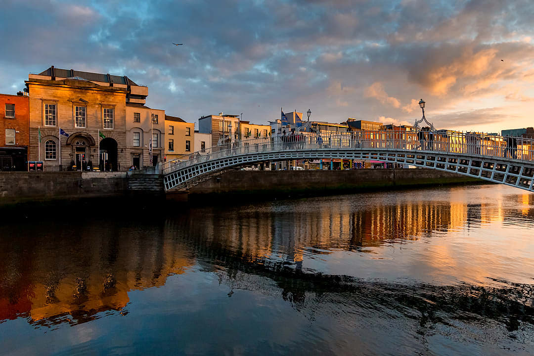 Ha'penny Bridge in Dublin, Ireland