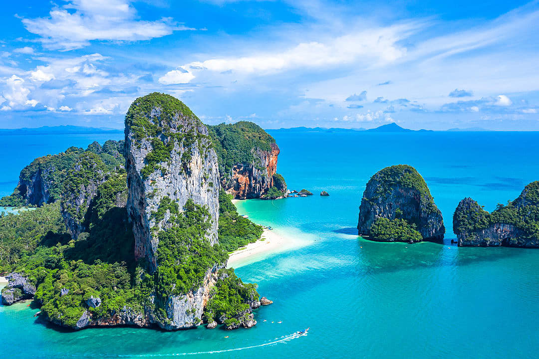 Karsts at Phang Nga Beach in Krabi, Thailand