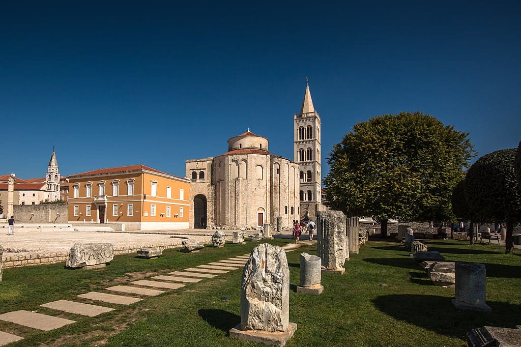Roman Forum ruins in Zadar, Croatia