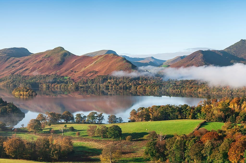 Derwentwater in Lake District National Park, England