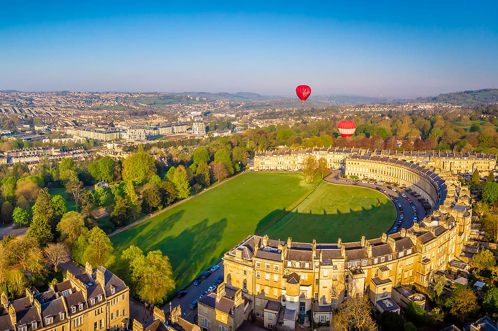 Royal Crescent house in Bath, England