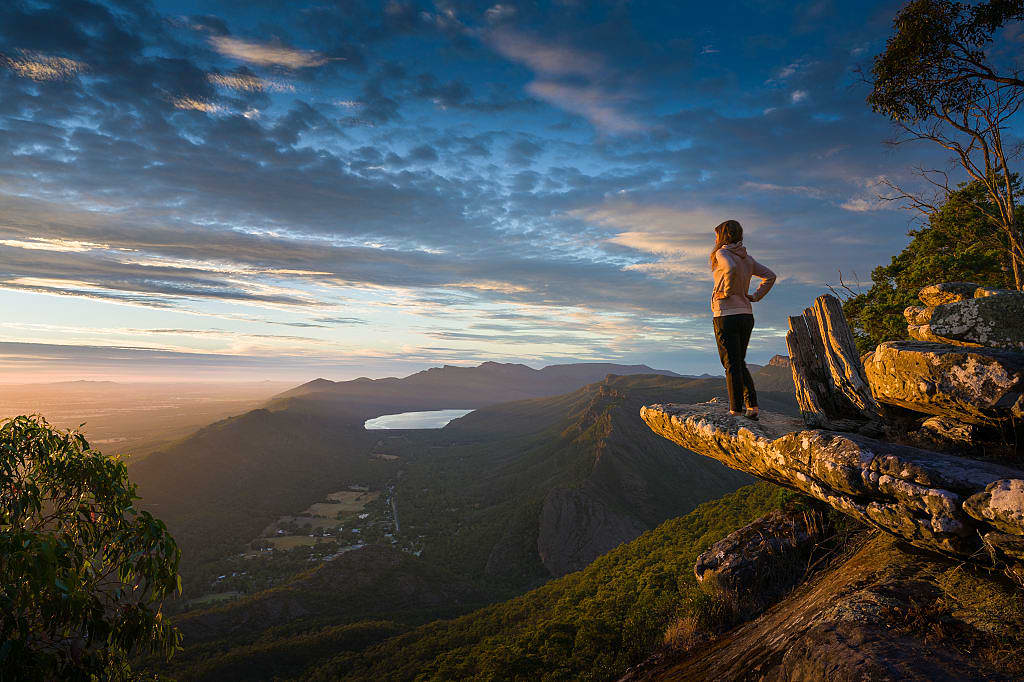 Female hiker in Grampians National Park, Australia