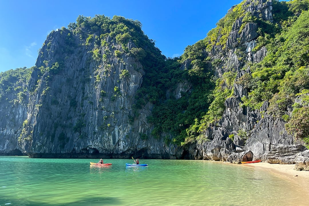 Kayaking in Ha Long Bay, Vietnam