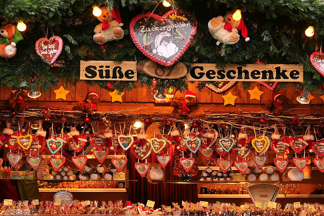Christmas market shop in Austria