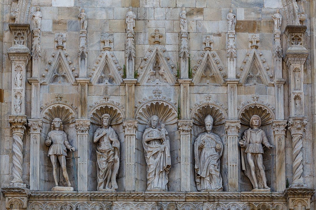 Como Cathedral exterior in Milan, Italy