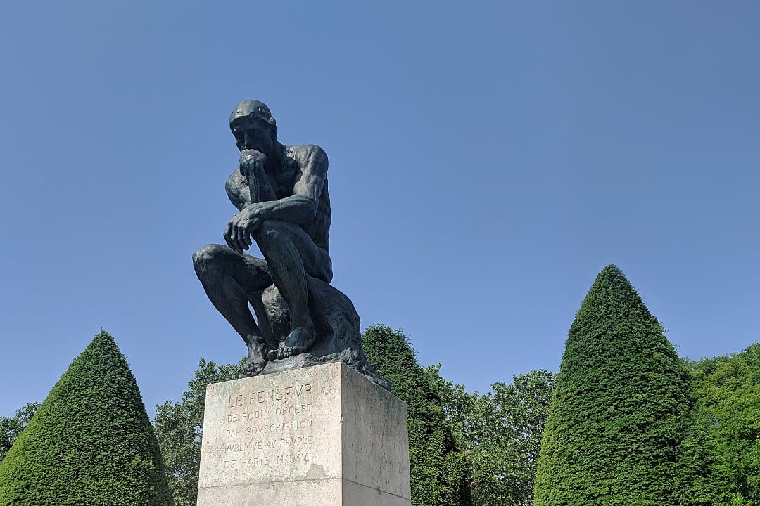Rodin's "The Thinker" at Musée Rodin in Paris, France